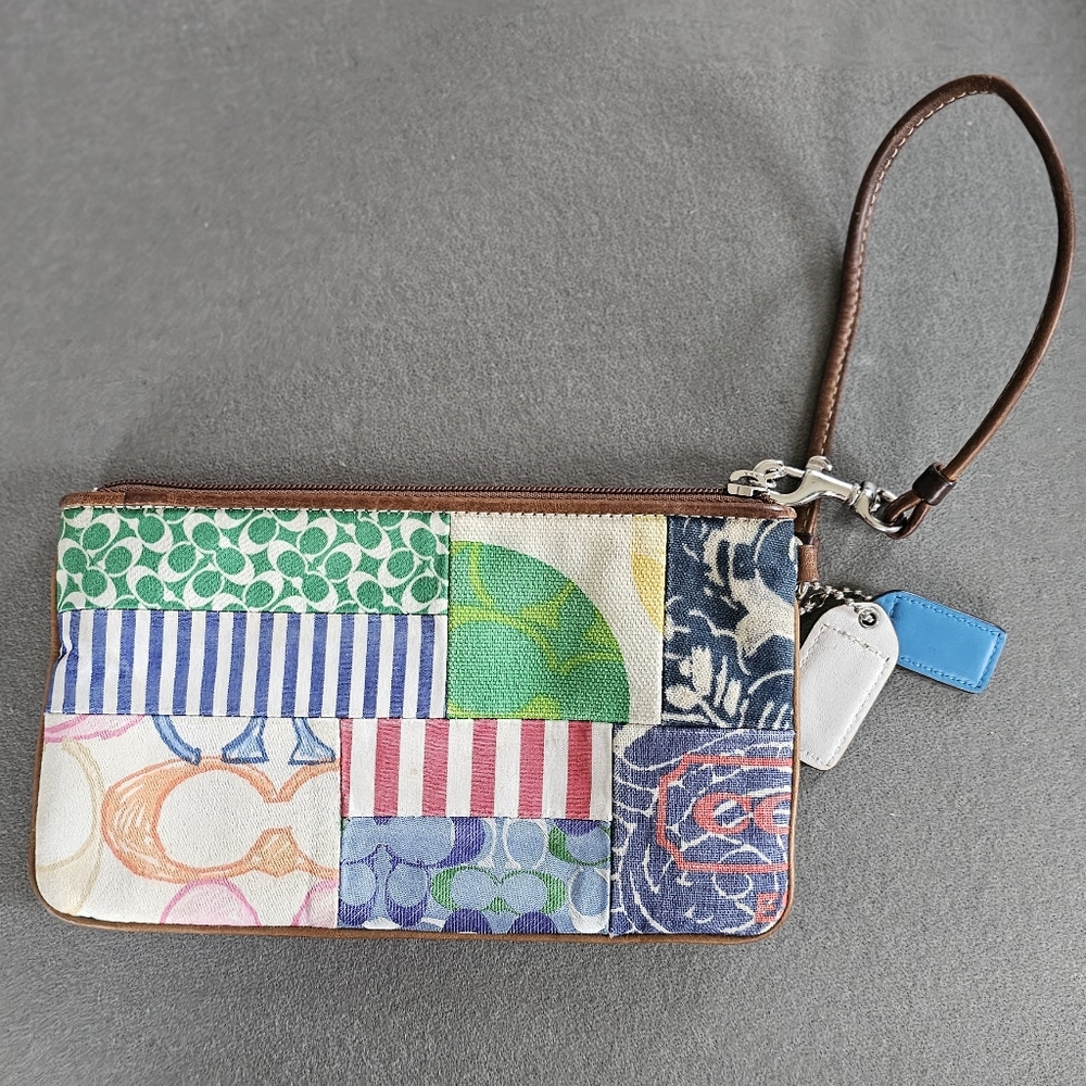 Coach Multicolor Patchwork Wristlet Guc - image 2
